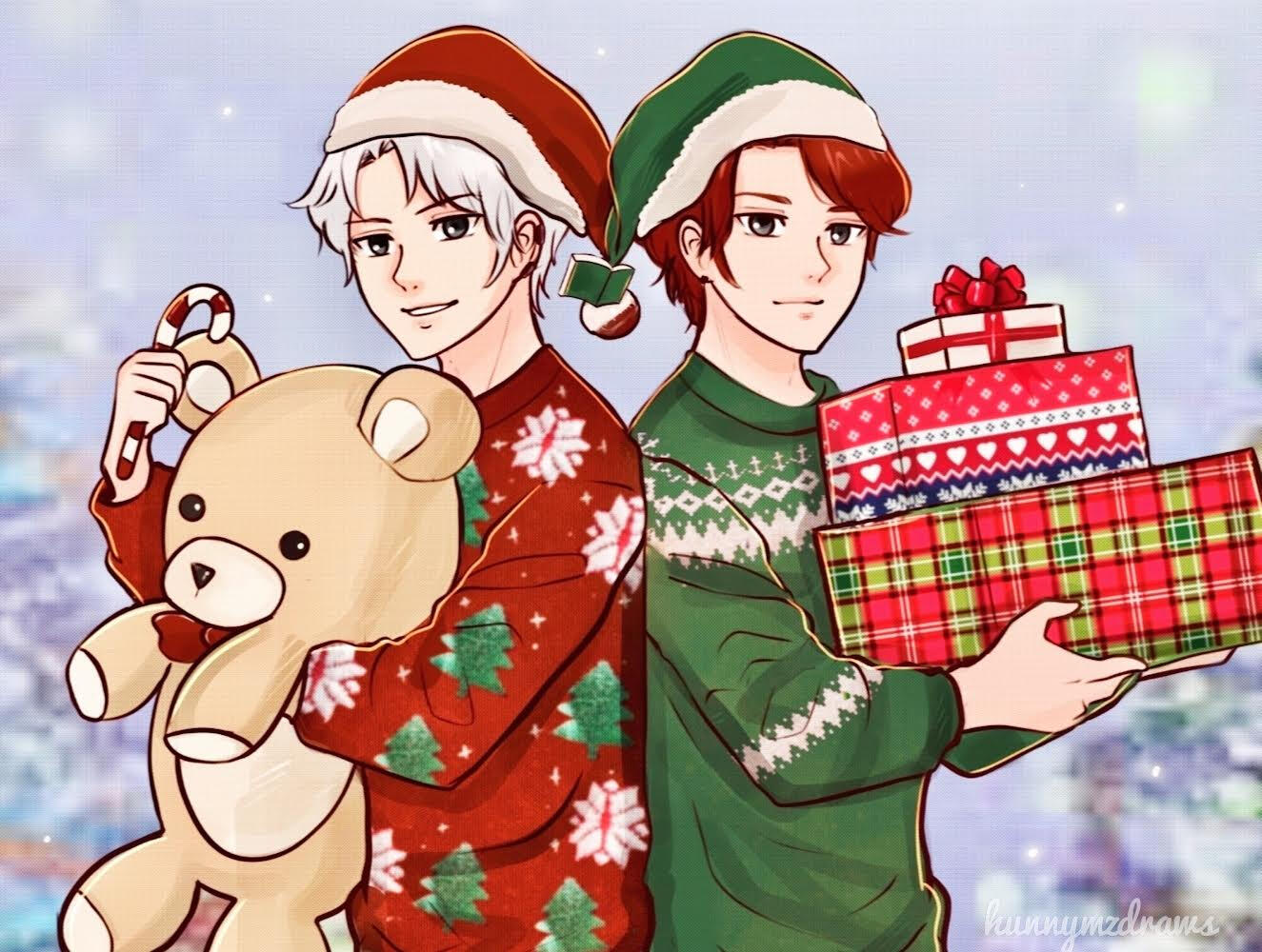 Twins Birthday art 2022 commissioned by @thepromisedemma by @hunnymzdraws